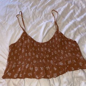 orange cropped tank top xxl